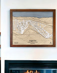 Angel Fire NM Wooden Map, Ski Home Decor, Gifts for Skiers