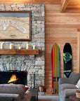 Laser-engraved Angel Fire NM Ski Resort Map