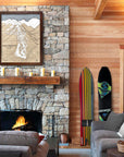 Aspen Highlands Wooden Ski Map | Framed Skiing Wall Art