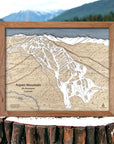 Aspen Ski Trail Map, Wooden Ski Resort Map Art