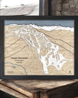 Aspen Mountain Colorado Ski Trail Map, Mountain Art, Ski Cabin Decor