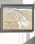 Aspen Ski Mountain Map, Laser-cut trail map, skiing decor