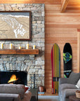 Aspen Mountain Map, Ski Cabin Decor, Skiing Art for Skiers