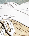 Bear Mountain Resort laser-cut wooden ski resort map