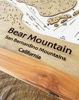 Big Bear Mountain Skiing Map, wall art for ski cabins