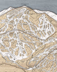 Beaver Creek Laser-engraved map, Ski Cabin Decor
