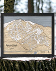 Framed Skiing Art: Beaver Creek Ski Resort Map