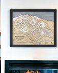 Ski Lodge Decor: Large Wood Map of Beaver Creek Colorado