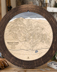 Rustic Mocha Beaver Creek wooden cribbage board staged for game night in a warm mountain lodge.