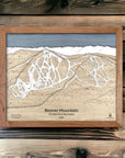 Beaver Mountain Utah Ski Map, Framed Skiing Art, Ski House Decor, Best gift for skiers