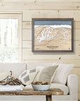 Beaver Mountain Ski Resort Map, Engraved Ski Map, Ski Cabin Decor, Lodge Decor