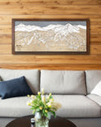 Ski Cabin Wall Art: Big Sky Ski Resort Wood Trail Map