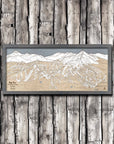 Big Sky Montana Ski Trail Map | Laser Engraved Mountain Art