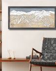 Big Sky Montana Ski Map, 3D Wood Ski Map Wall Art