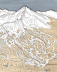 Big Sky Montana Laser-cut wood ski map