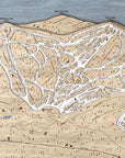 Bolton Valley VT Laser-cut, 3D Wood Ski Map Art