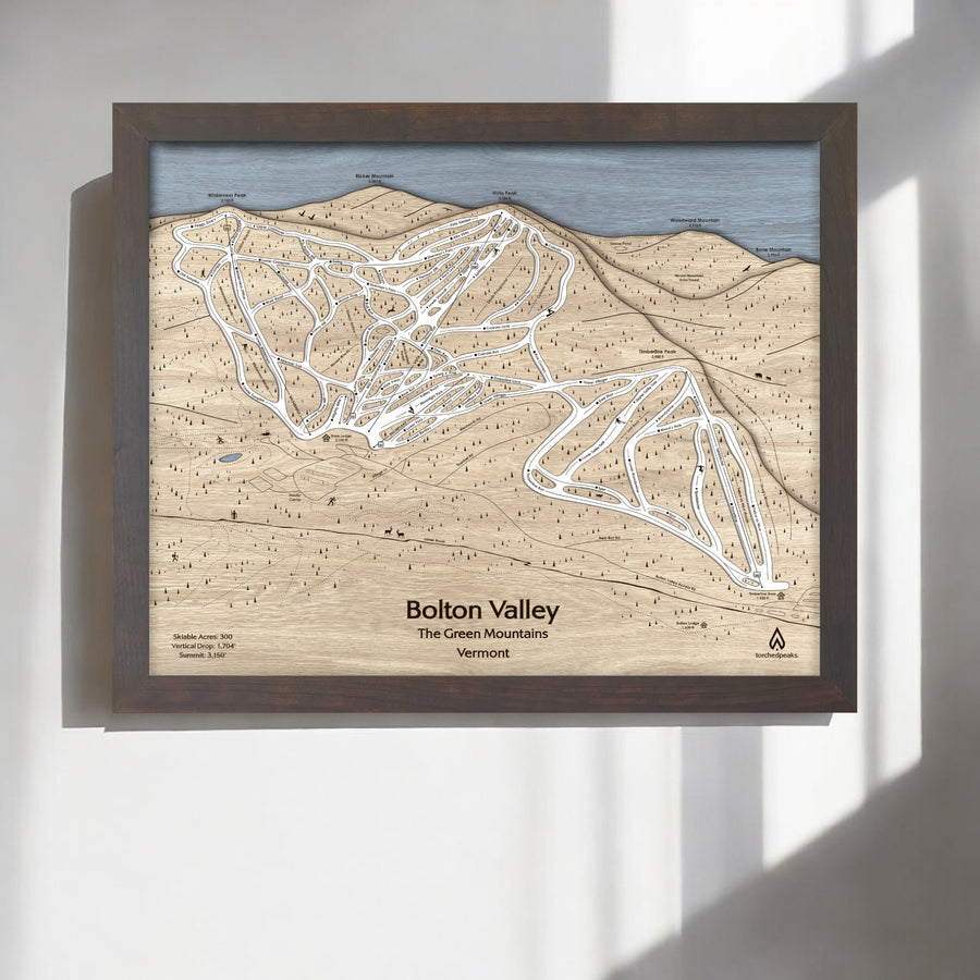 Bolton Valley Ski Resort, Framed Skiing Map