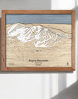 Boyne Mountain Michigan, Ski Resort Map, Handcrafted Wood Map for your home or office. 