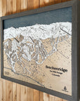 Breckenridge Ski Resort Map, Framed Wood Ski map