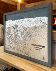 Breckenridge Ski Map Poster,  Engraved Wood Ski Map, Ski Cabin Decor