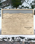 Minimalist Mountain Art: 3D Wood Map of Breckenridge Colorado
