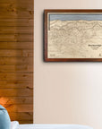 Breckenridge CO ski trail map, wooden wall art