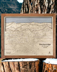 Beautiful Mountain Art: Breckenridge Wood Trail Map by Torched Peaks, artist Shawn Orecchio