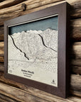 Bretton Woods Ski Resort Map Laser-engraved, Torched Peaks, Designed by Artist Shawn Orecchio