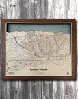 Bretton Woods NH Ski Trail Map | 3D Laser Carved Ski Slope Mountain Art