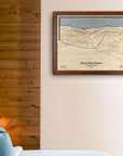 Brian Head UT Ski Trail Map | 3D Wood Mountain Map, Ski Cabin Decor