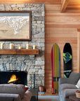 Ski Lodge Decor: 3D Wooden Wall map of Bridger Bowl ski resort