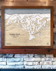 Bridger Bowl Wooden Map