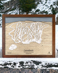 Camelback Ski Trail Map Poster, Laser-engraved, 3D Wood Map