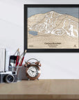 Cannon Mountain NH Ski Trail Map | 3D Laser-engraved Mountain Art | Torched Peaks