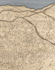 Copper Mountain Colorado Ski Resort Map | 3D Wood Mountain Art, Laser-engraved