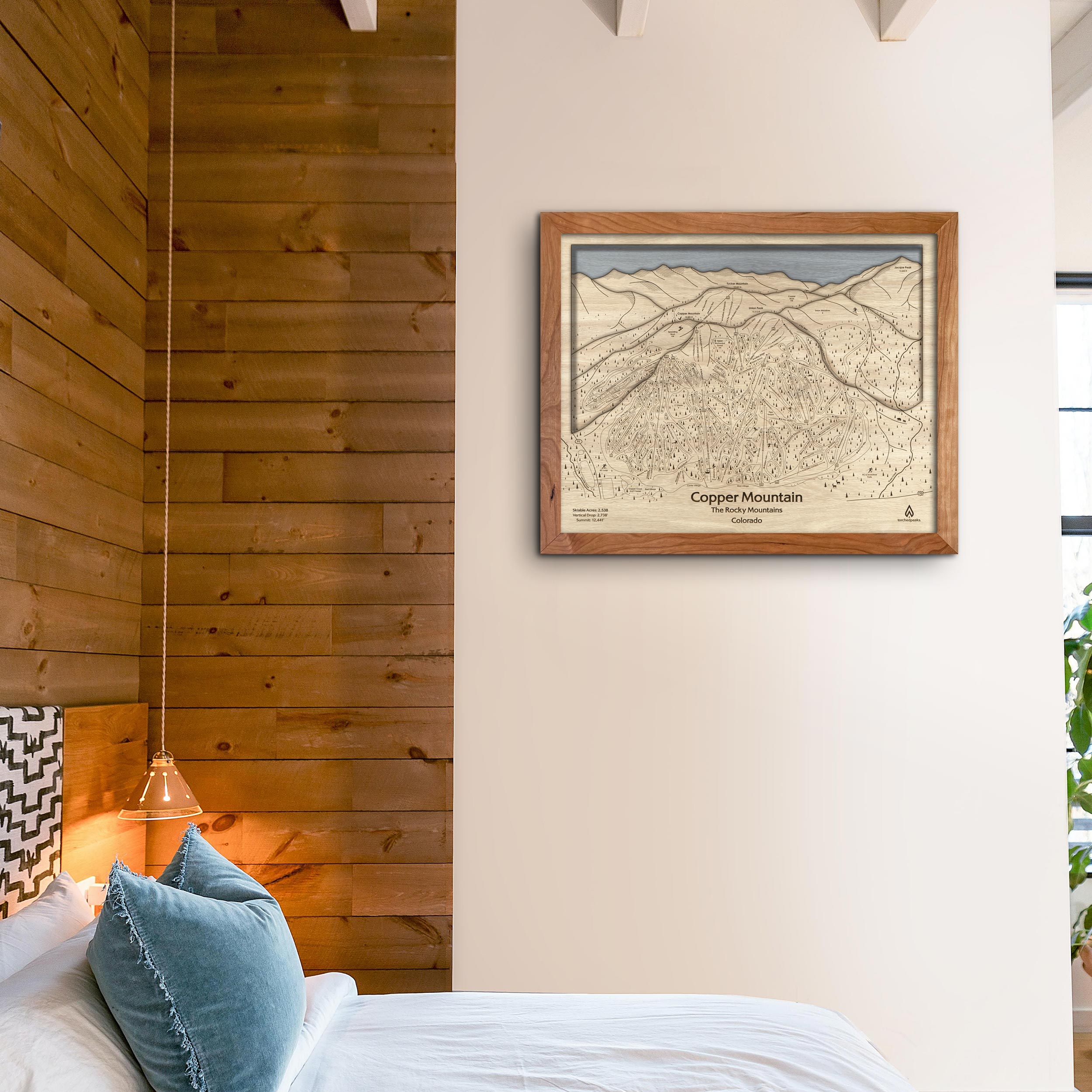 Copper Mountain Colorado Ski Resort Map | 3D Wood Mountain Art, Skiing Decor
