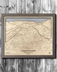 Copper Mountain Colorado Ski Resort Map | 3D Wood Mountain Art