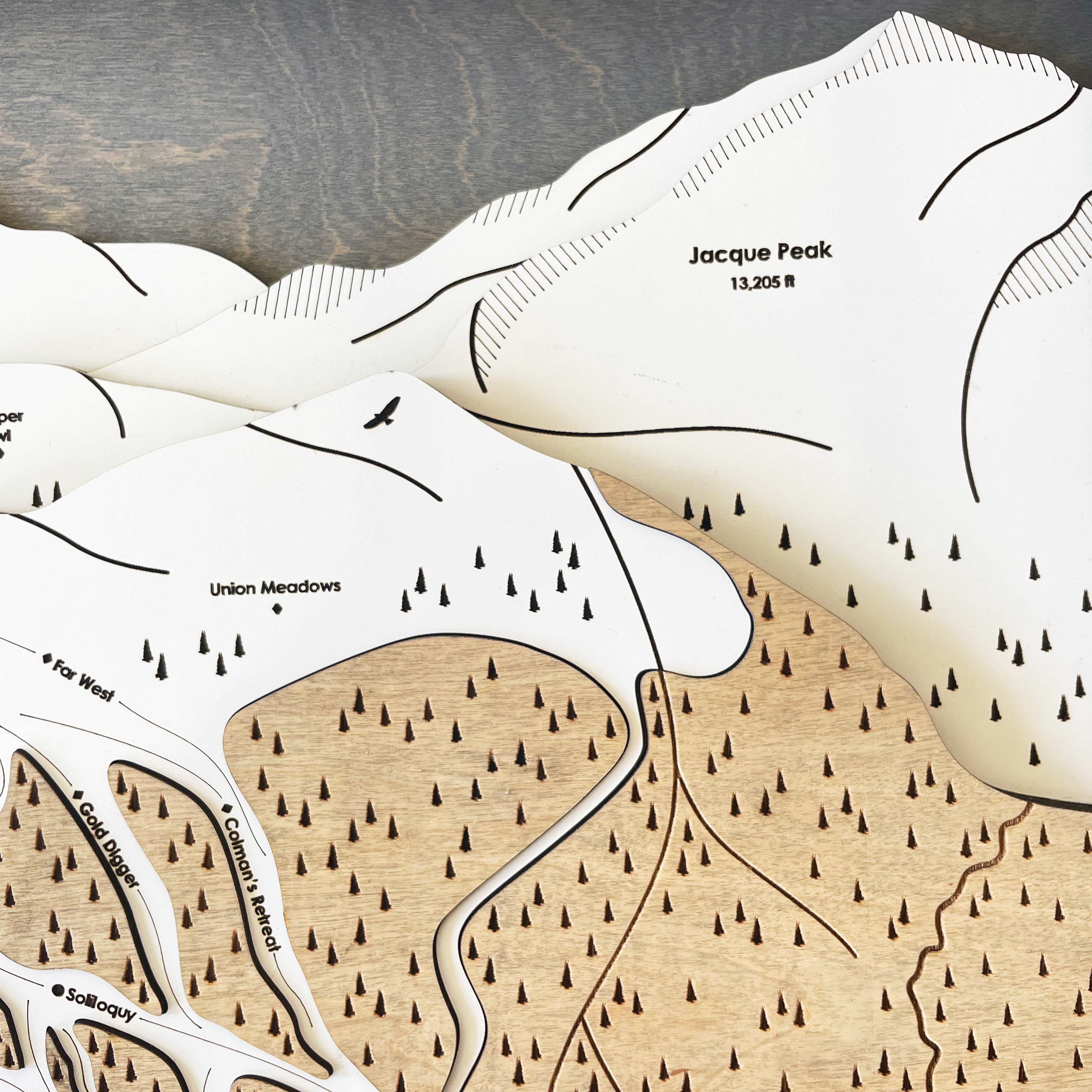 Copper Mountain Colorado Wooden Layered 3D Ski Map