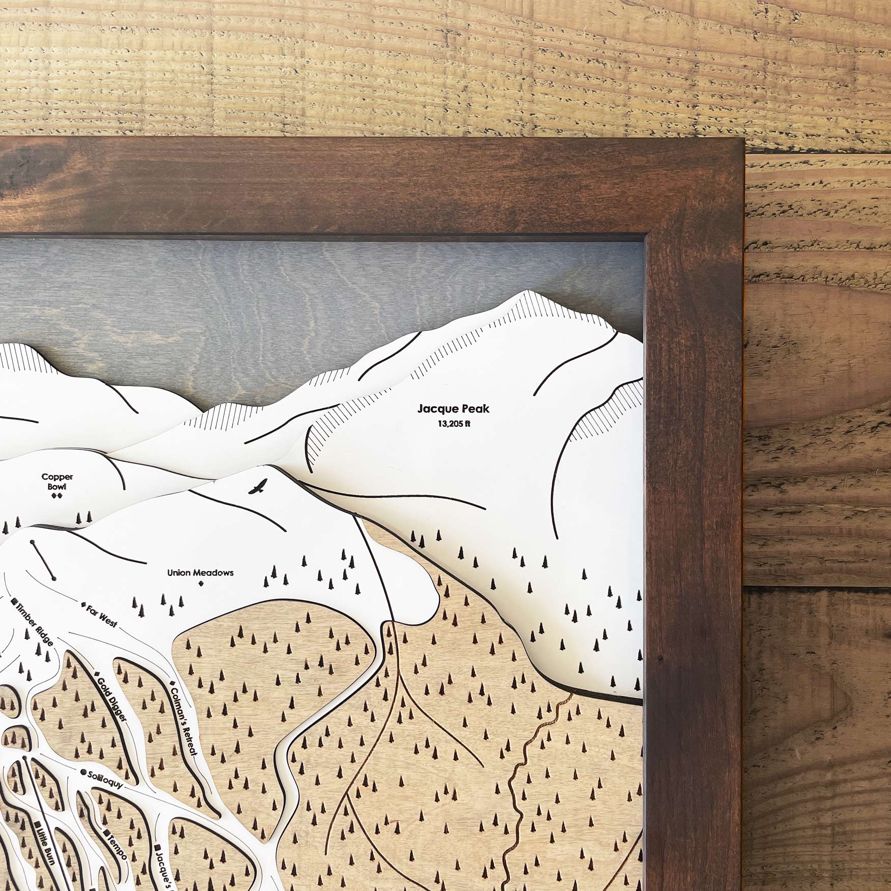 Copper Mountain Ski Trail Map, Ski Cabin Decor