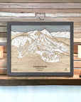Gifts for Skiers, Crested Butte CO Ski Trail Map | 3D Wood Mountain Art , Crested Butte Mountain Bike Park