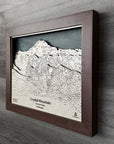 Crystal Mountain WA Ski Trail Map | 3D Wood Mountain Art, Wall Art