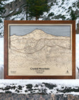 3D Wood Map of Crystal Mountain Washington