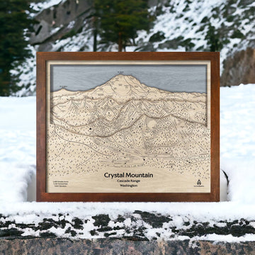 3D Wood Map of Crystal Mountain Washington