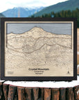 Best gifts for skiers: Laser-carved Crystal Mountain Wood Map