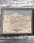 Crystal Mountain WA Ski Trail Map | 3D Wood Mountain Art