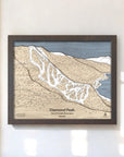 Diamond Peak Map, Wooden Ski Slope Map, Diamond Peak NV 