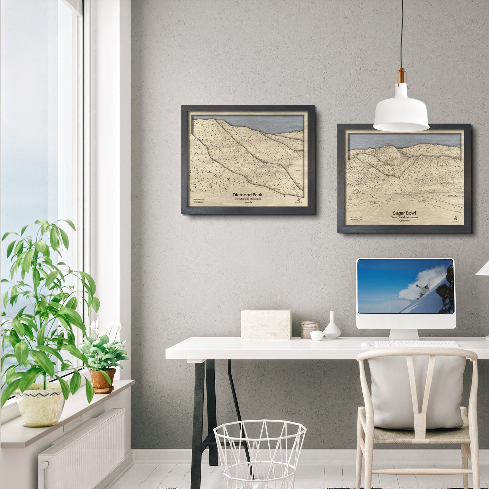 Diamond Peak NV Ski Trail Map, Perfect Gift for Skiers