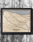 Diamond Peak NV Ski Trail Map, Skiing Poster, Cabin Decor