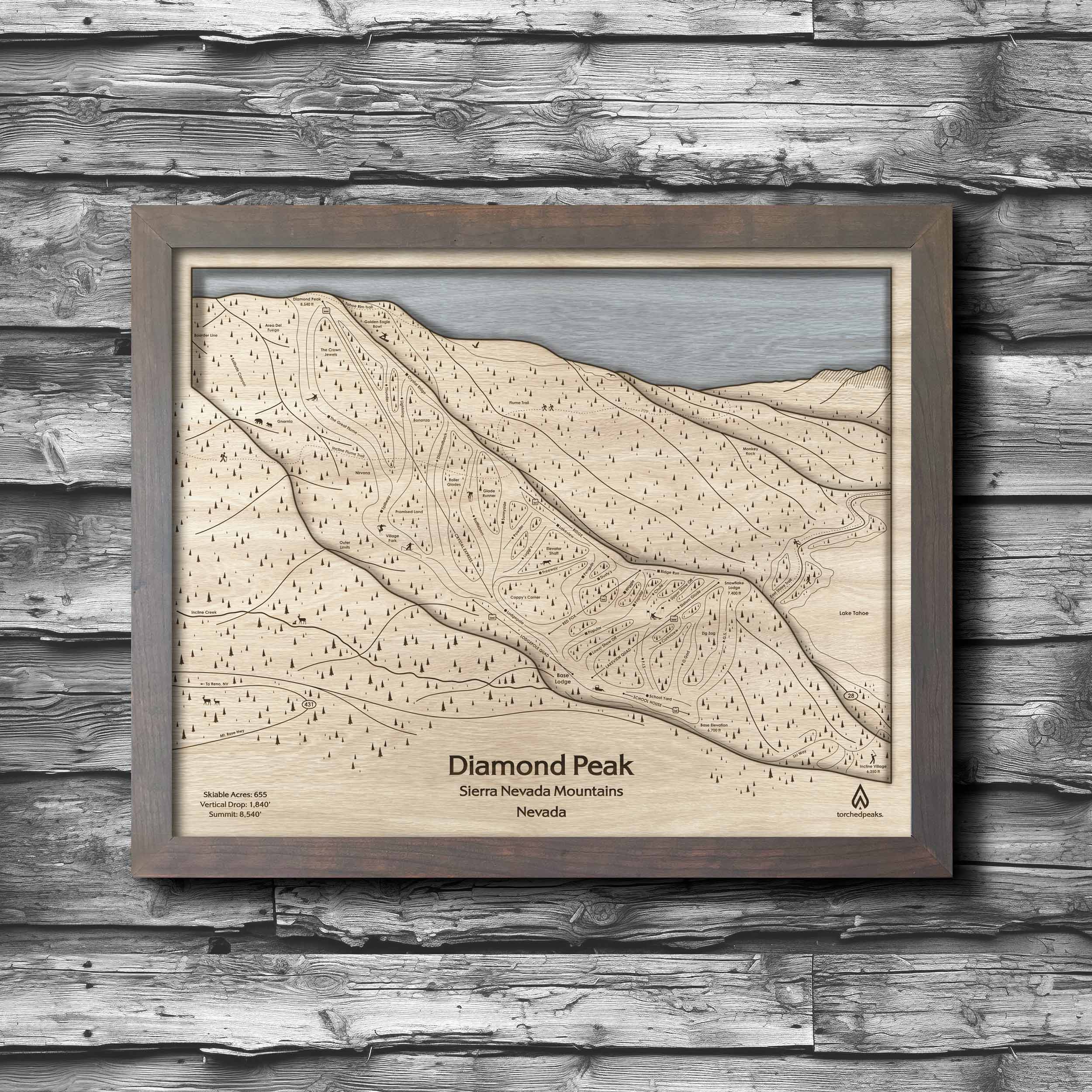 Diamond Peak NV Ski Trail Map, Ski Resort Trail Map