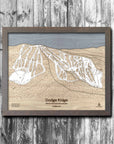Dodge Ridge CA Ski Trail Map | 3D Wood Map of Dodge Ridge Ski Resort